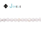 Faceted Round Rock Crystal Clear Quartz Beads Strand 4-16mm