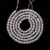 Faceted Round Rock Crystal Clear Quartz Beads Strand 4-16mm