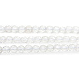 Faceted Round Rock Crystal Clear Quartz Beads Strand 4-16mm