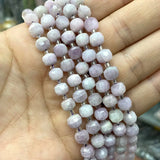 Gemstone Purple Kunzite Rondelle Faceted Spacer Beads for DIY Jewelry Making