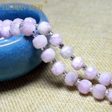 Gemstone Purple Kunzite Rondelle Faceted Spacer Beads for DIY Jewelry Making