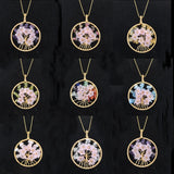 Gemstone Tree Of Life Pendant Necklace Copper Wire Wrapped 7 Chakra Stone Chain