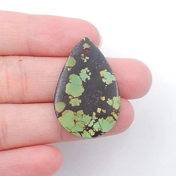 Turquoise Gemstone Pendant Bead, Jewelry Accessories, 32x20x3mm