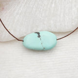 Natural Turquoise Pendant Bead 17x10x5mm
