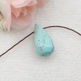 Natural Turquoise Pendant Bead, Semi-Precious Stone, Jewelry Accessory