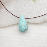 Natural Turquoise Pendant Bead, Semi-Precious Stone, Jewelry Accessory