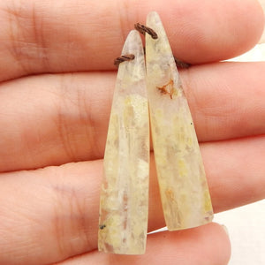 Yellow Opal Women Earrings Bead 36x8x4mm
