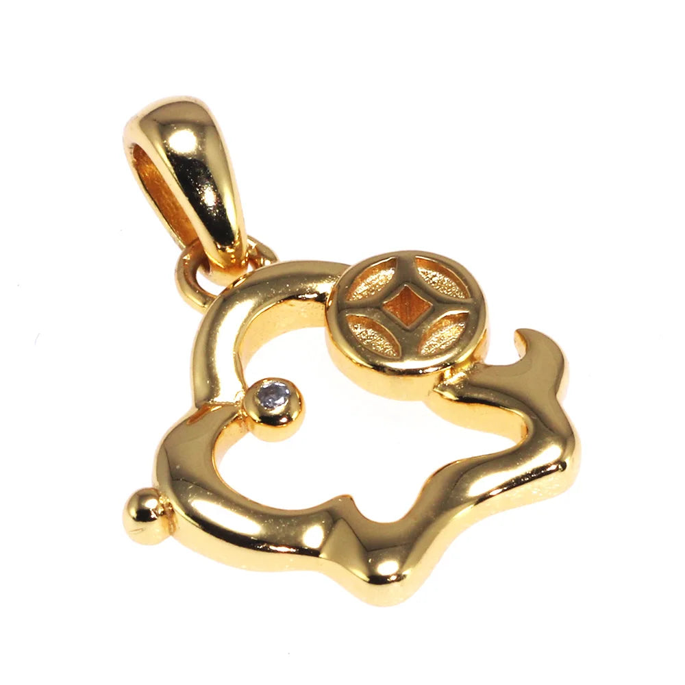 Zircon Lucky Pendant Real Silver 925 Jewelry Vintage Fine Jewelry