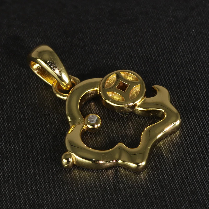 Zircon Lucky Pendant Real Silver 925 Jewelry Vintage Fine Jewelry