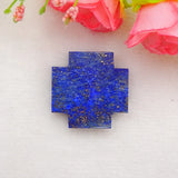 Lapis Lazuli Gemstone Cross Pendant Cabochon 25x25x5mm