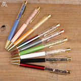 Gemstones Chip Beads Ballpoint Pen Ink Quartz Crystal Stationery Pen