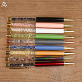 Gemstones Chip Beads Ballpoint Pen Ink Quartz Crystal Stationery Pen