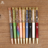 Gemstones Chip Beads Ballpoint Pen Ink Quartz Crystal Stationery Pen
