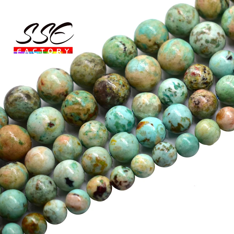 Peru Turquoise Beads Phoenix Turquoise Round Loose Stone Beads