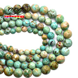 Peru Turquoise Beads Phoenix Turquoise Round Loose Stone Beads