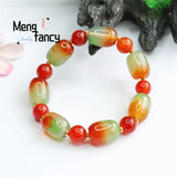 Natural Beauty Agate Jade Chalcedony Road Pass Bracelet Women Jewelry