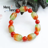 Natural Beauty Agate Jade Chalcedony Road Pass Bracelet Women Jewelry