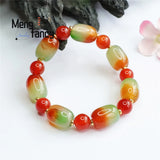 Natural Beauty Agate Jade Chalcedony Road Pass Bracelet Women Jewelry