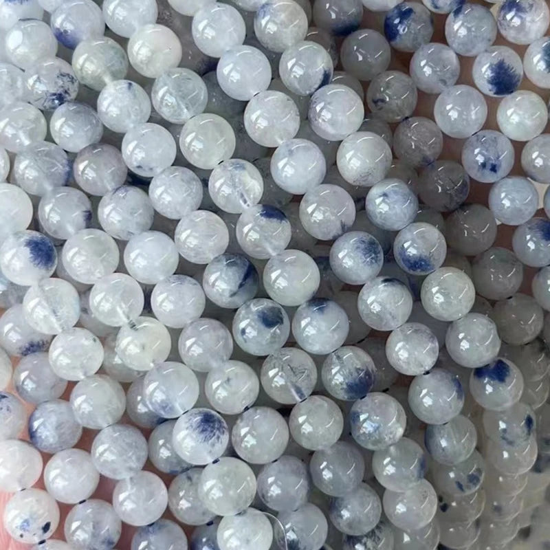Natural Dumortierite in Quartz Dumoyite Round Beads 6 8mm