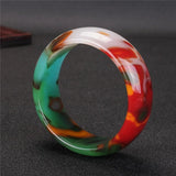 Natural Jade Bangle Bracelet Chinese Charm Jewelry Hand-Carved