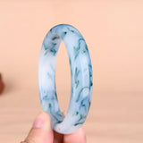 Natural Jade Bracelet Bangle Hand-Carved Charm Jewelry for Men Women Luck