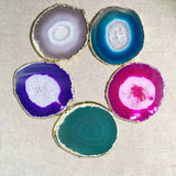 Natural Geode Agate Irregular Oval Display Stand Mat