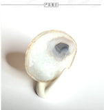 Natural Geode Agate Irregular Oval Display Stand Mat