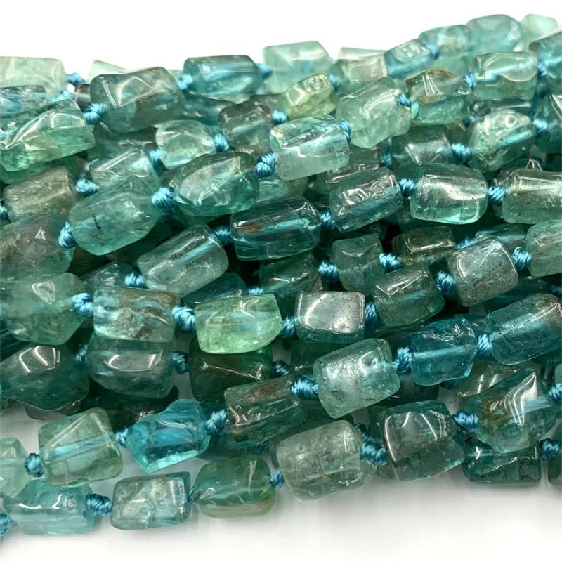Green Fluorapatite Nugget Form Loose Smooth Bracelet