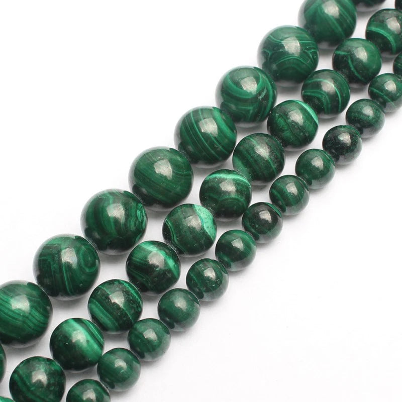 Natural Green Malachite Stone Round Beads 15inches 6/8/10mm