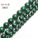 Natural Green Malachite Stone Round Beads 15inches 6/8/10mm