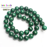 Natural Green Malachite Stone Round Beads 15inches 6/8/10mm