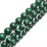 Natural Green Malachite Stone Round Beads 15inches 6/8/10mm
