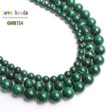 Natural Green Malachite Stone Round Beads 15inches 6/8/10mm