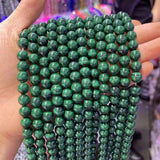 Natural Malachite Gem Round Stone Beads for Jewelry Making