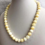 Orange Yellow Calcite Necklace Round Beaded Gemstone 4/6/8/10/12mm