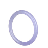 Purple Jade Bangle Round Bracelet Hand-Carved Charm Jewelry