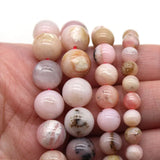 Peru Pink Opal Round Loose Beads 6 8 10MM Pick Size