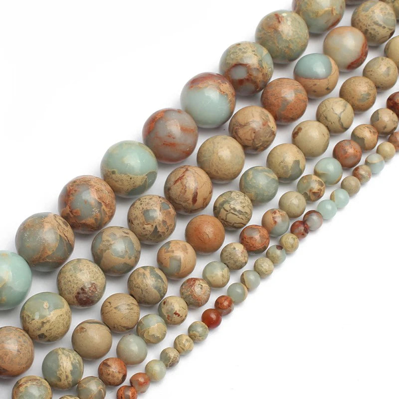 Natural ShouShan Stone Snakeskin Beads 4/6/8/10/12mm 15inches