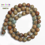 Natural ShouShan Stone Snakeskin Beads 4/6/8/10/12mm 15inches