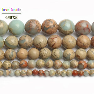 Natural ShouShan Stone Snakeskin Beads 4/6/8/10/12mm 15inches