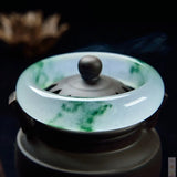 Green Jade Bracelet Bangle Hand-Carved Jadeite Charm Amulet Men Women Lucky