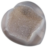 Natural Geode Druzy Agate Heart Crystal Palm Stone Crafts