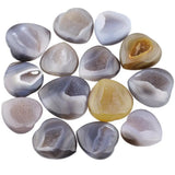 Natural Geode Druzy Agate Heart Crystal Palm Stone Crafts