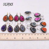 Colorful Geometric Stone Earrings for Women