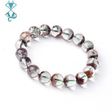 Ghost Quartz Crystal Bracelet 8mm Round Beads Gift for Women