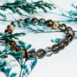 Ghost Quartz Crystal Bracelet 8mm Round Beads Gift for Women