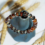 Ghost Quartz Crystal Bracelet 8mm Round Beads Gift for Women