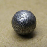 Gibeon Iron Meteorite Moldavite Round Beads Silver Plated 10mm