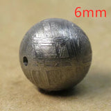 Gibeon Iron Meteorite Moldavite Round Beads Silver Plated 10mm