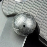 Gibeon Iron Meteorite Moldavite Round Beads Rose Silver 8mm